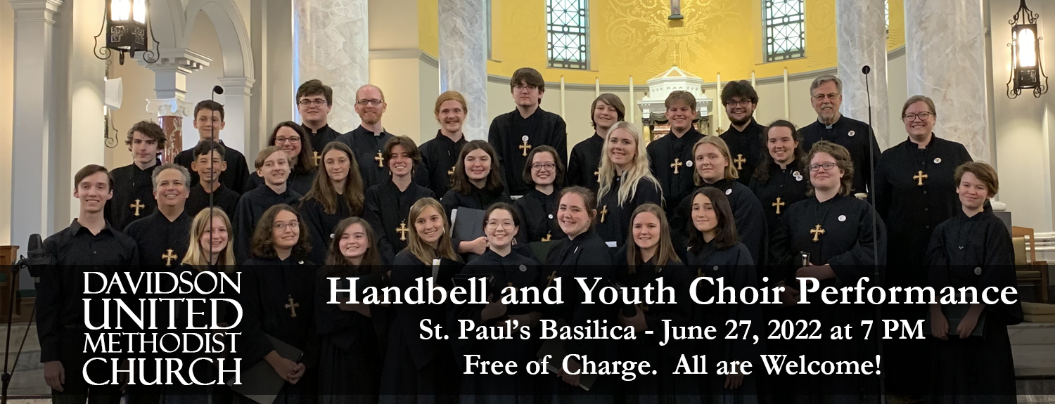 Davidson UMC Youth Choir Performance June 27 at 7 pm