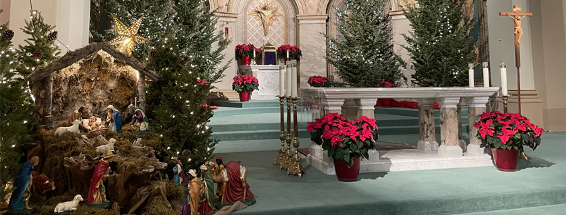 Christmas altar decorations